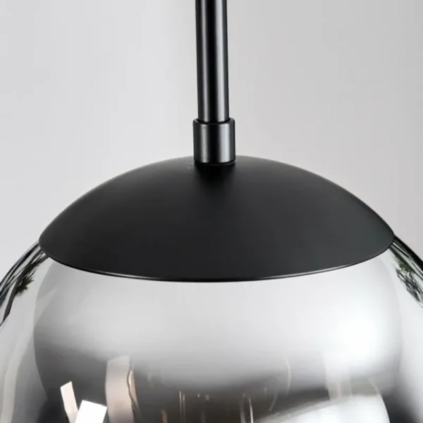 hofstein Gastor Suspension, Boule lumineuse Chrome, Clair, Fumé, 1 lumière* Lampes Modernes