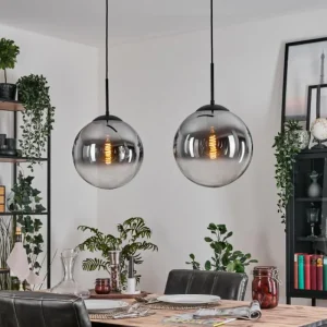 hofstein Gastor Suspension, Boule lumineuse Noir, 2 lumières* Lampes Modernes