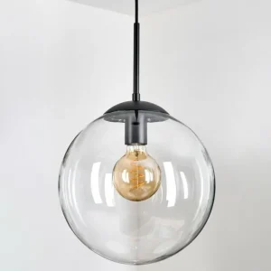 hofstein Gastor Suspension, Boule lumineuse 30 cm Clair, 1 lumière* Lampes En Verre