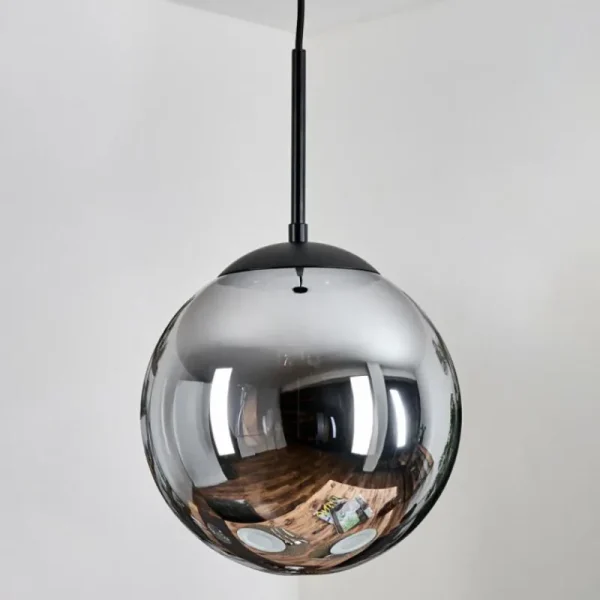 hofstein Gastor Suspension, Boule lumineuse 25 cm Fumé, 1 lumière* Lampes Modernes