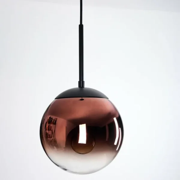 hofstein Gastor Suspension, Boule lumineuse, Suspension Clair, Cuivré, 1 lumière* Lampes En Verre