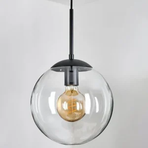 hofstein Gastor Suspension, Boule lumineuse 25 cm Clair, 1 lumière* Lampes En Verre