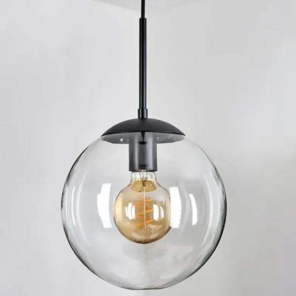 hofstein Gastor Suspension, Boule lumineuse 25 cm Clair, 1 lumière* Lampes En Verre