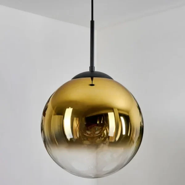 hofstein Gastor Suspension, Boule lumineuse 30 cm Or, Clair, 1 lumière* Lampes En Verre