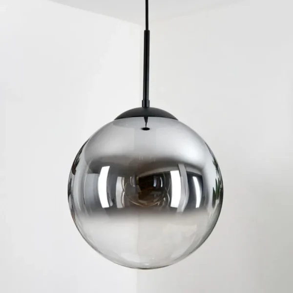 hofstein Gastor Suspension, Boule lumineuse Clair, Fumé, 1 lumière* Lampes Modernes