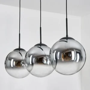 hofstein Gastor Suspension, Boule lumineuse, Suspension Clair, Fumé, 3 lumières* Lampes Modernes