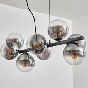 hofstein Gastor Suspension, Boule lumineuse, Suspension Clair, Fumé, 8 lumières* Lampes Modernes