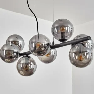 hofstein Gastor Suspension, Boule lumineuse, Suspension Fumé, 8 lumières* Lampes Modernes