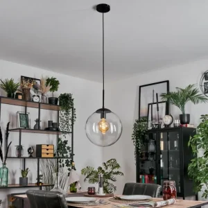 hofstein Gastor Suspension, Boule lumineuse 30 cm Clair, 1 lumière* Lampes En Verre