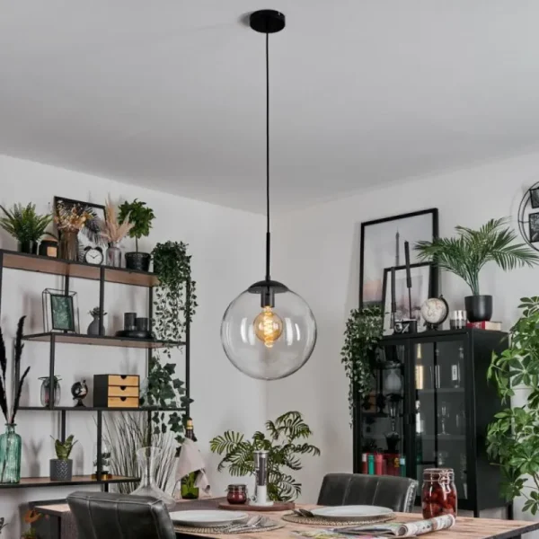 hofstein Gastor Suspension, Boule lumineuse 30 cm Clair, 1 lumière* Lampes En Verre