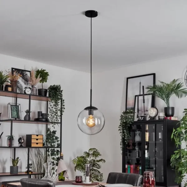 hofstein Gastor Suspension, Boule lumineuse 25 cm Clair, 1 lumière* Lampes En Verre