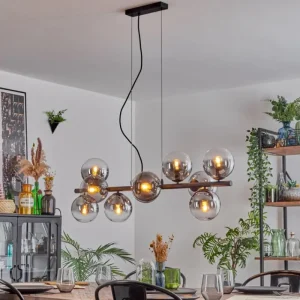 hofstein Gastor Suspension, Boule lumineuse, Suspension Clair, Fumé, 10 lumières* Lampes Modernes