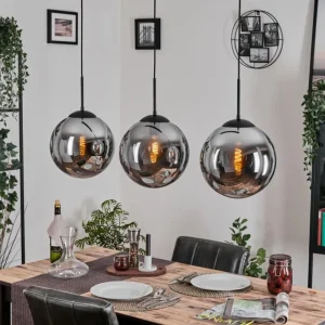 hofstein Gastor Suspension, Boule lumineuse, Suspension Fumé, 3 lumières* Lampes Modernes