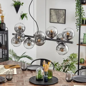 hofstein Gastor Suspension, Boule lumineuse, Suspension Clair, Fumé, 10 lumières* Lampes Modernes