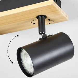 hofstein Gesteira Plafonnier, Spot de plafond Écru, Noir, 2 lumières* Lampes Modernes