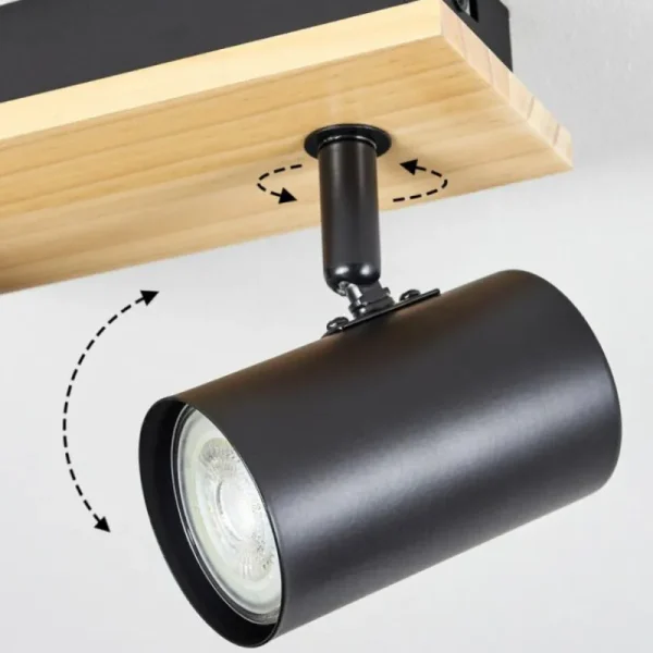 hofstein Gesteira Plafonnier, Spot de plafond Écru, Noir, 2 lumières* Lampes Modernes