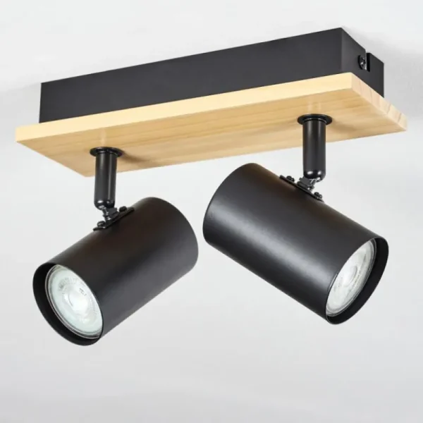 hofstein Gesteira Plafonnier, Spot de plafond Écru, Noir, 2 lumières* Lampes Modernes