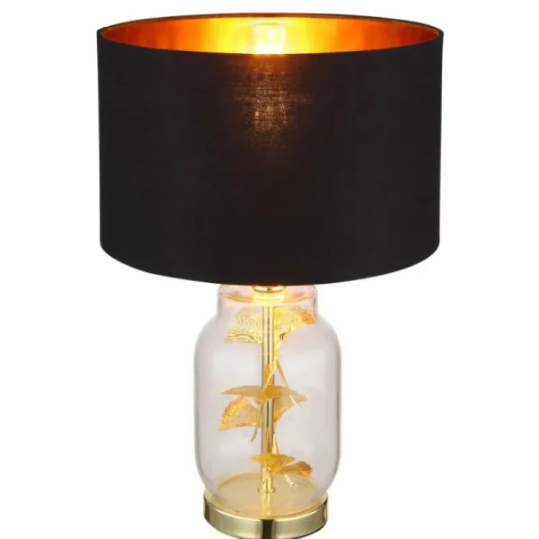 Luminaires Globo Lighting Ginko Lampe à poser Laiton, Transparent, 1 lumière* Lampes En Verre