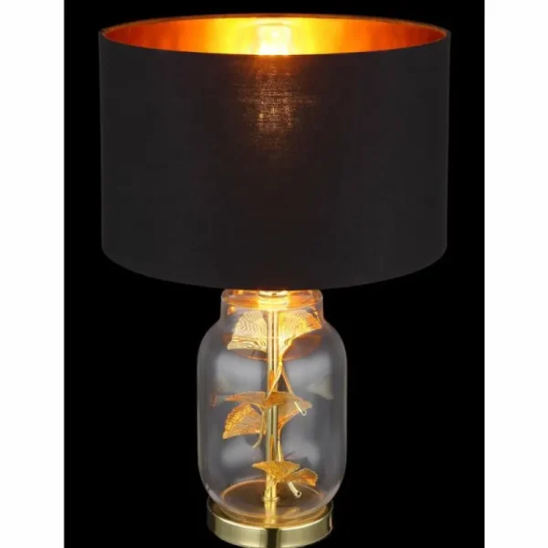Luminaires Globo Lighting Ginko Lampe à poser Laiton, Transparent, 1 lumière* Lampes En Verre