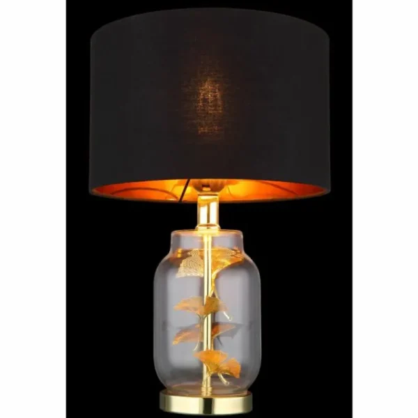 Luminaires Globo Lighting Ginko Lampe à poser Laiton, Transparent, 1 lumière* Lampes En Verre