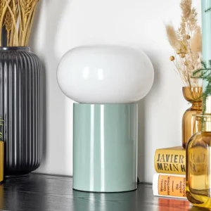 hofstein Godrie Lampe à poser Turquoise, 1 lumière* Lampes En Verre