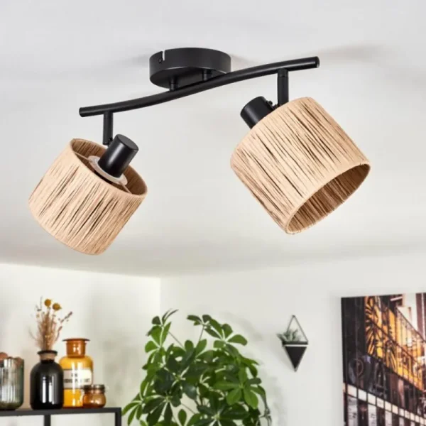 hofstein Granja Plafonnier Noir, 2 lumières* Lampes Modernes