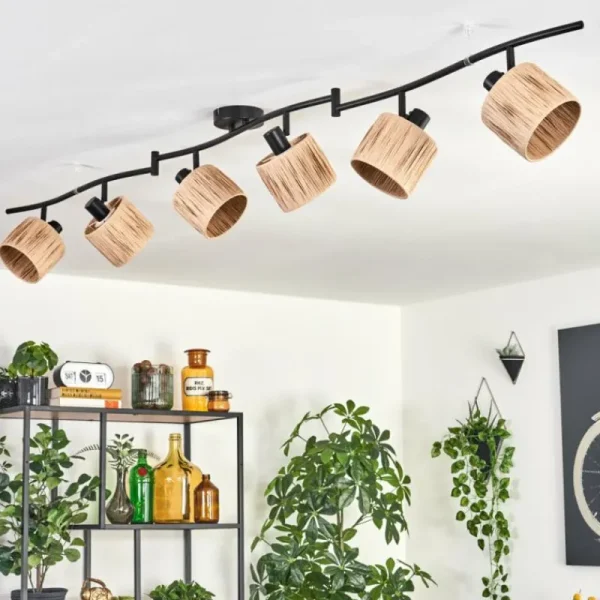hofstein Granja Plafonnier Noir, 6 lumières* Lampes Modernes