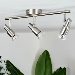 hofstein Gropptorp Plafonnier, Spot de plafond Nickel mat, 3 lumières* Lampes Modernes