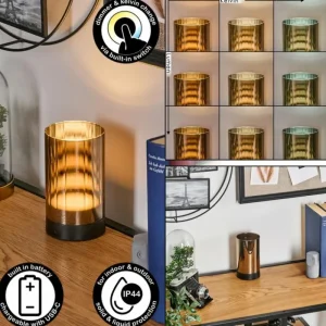 hofstein Grubbe Lampe de table d'extérieur, Lampe à poser LED Noir, 1 lumière* Lampes Modernes