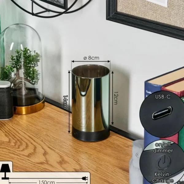 hofstein Grubbe Lampe de table d'extérieur, Lampe à poser LED Noir, 1 lumière* Lampes Modernes