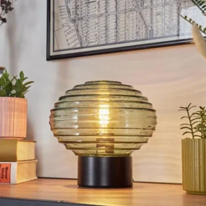 hofstein Gualtar Lampe à poser Noir, 1 lumière* Lampes En Verre