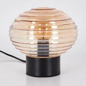 hofstein Gualtar Lampe à poser Noir, 1 lumière* Lampes En Verre