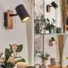 hofstein Guardais Applique murale, Spot mural Brun, Couleur bois, Noir, 1 lumière* Lampes Modernes