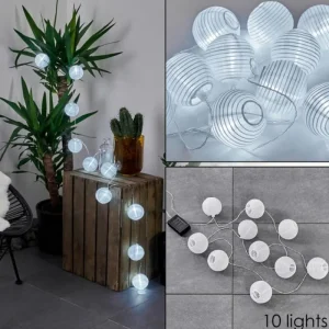 hofstein Guirlande solaire Redding LED Blanc, 10 lumières* Lampes Modernes