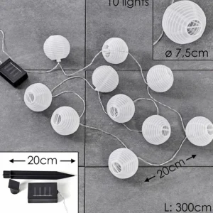 hofstein Guirlande solaire Redding LED Blanc, 10 lumières* Lampes Modernes