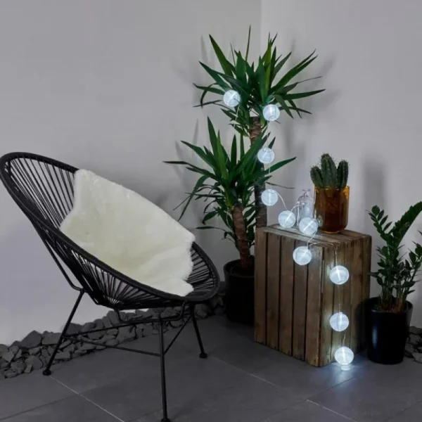 hofstein Guirlande solaire Redding LED Blanc, 10 lumières* Lampes Modernes