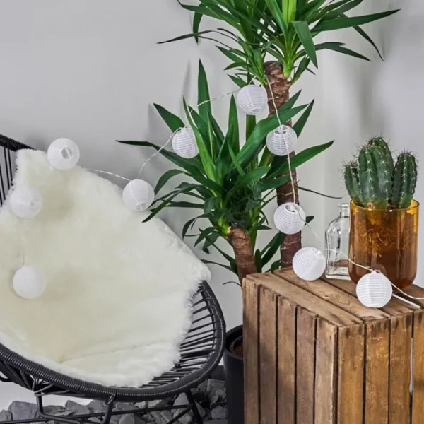 hofstein Guirlande solaire Redding LED Blanc, 10 lumières* Lampes Modernes