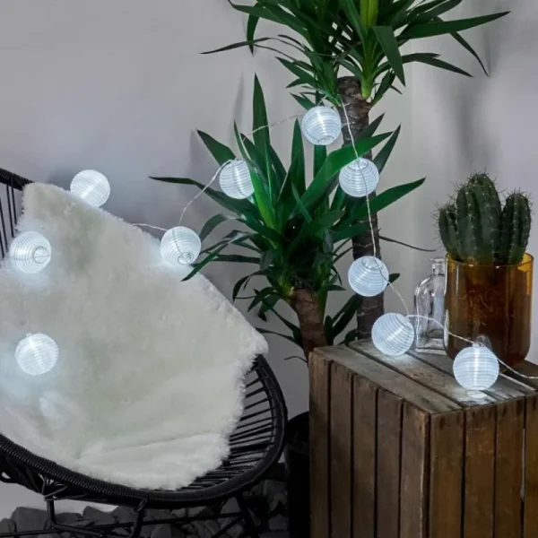 hofstein Guirlande solaire Redding LED Blanc, 10 lumières* Lampes Modernes