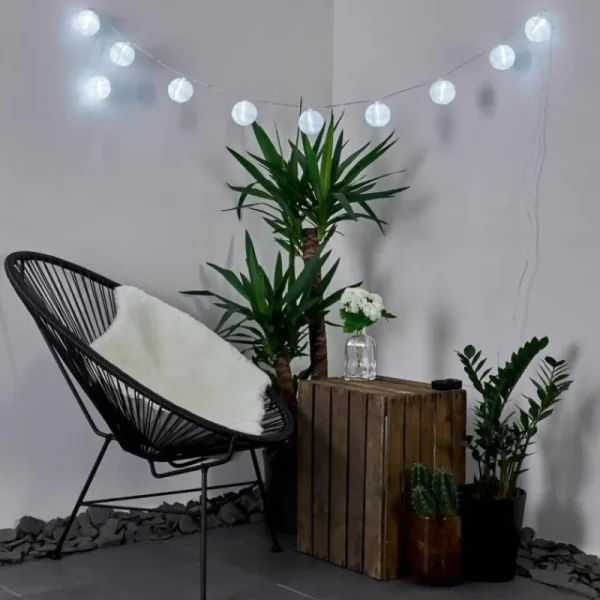 hofstein Guirlande solaire Redding LED Blanc, 10 lumières* Lampes Modernes