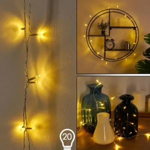 hofstein Guirlande Sondrio LED Blanc, 20 lumières* Lampes Modernes