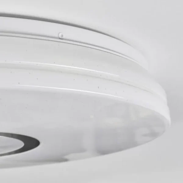 hofstein Hafdhem Plafonnier LED Argenté, 1 lumière, Télécommandes* Lampes Modernes