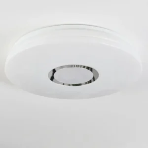 hofstein Hafdhem Plafonnier LED Argenté, 1 lumière, Télécommandes* Lampes Modernes