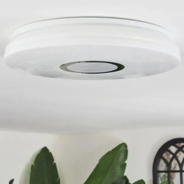 hofstein Hafdhem Plafonnier LED Argenté, 1 lumière, Télécommandes* Lampes Modernes