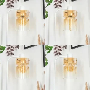 hofstein Hasvik Lampadaire Blanc, 1 lumière* Lampes En Verre