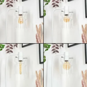 hofstein Hasvik Lampadaire Blanc, 1 lumière* Lampes En Verre