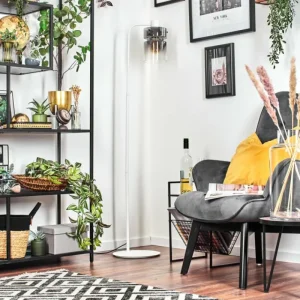 hofstein Hasvik Lampadaire Blanc, 1 lumière* Lampes Modernes