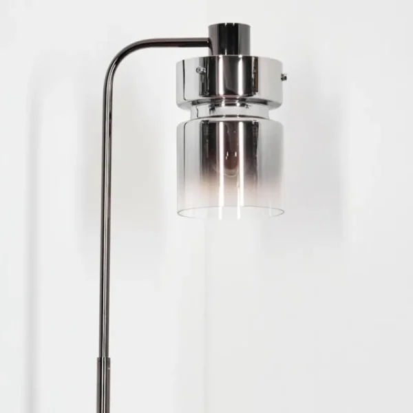 hofstein Hasvik Lampadaire Chrome, Noir, 1 lumière* Lampes Modernes