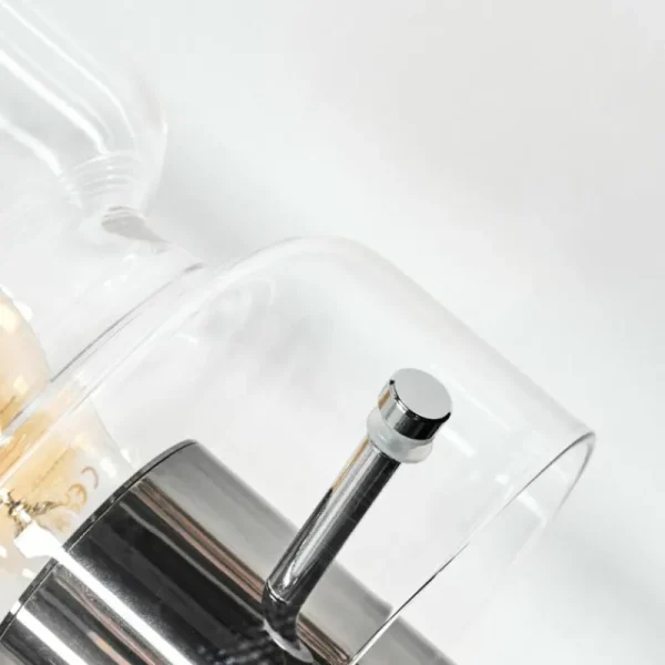 hofstein Hasvik Lampe de bureau, Lampe à poser, Liseuse Chrome, Noir, 1 lumière* Lampes En Verre