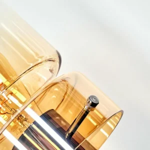 hofstein Hasvik Lampe de bureau, Lampe à poser, Liseuse Chrome, Noir, 1 lumière* Lampes En Verre