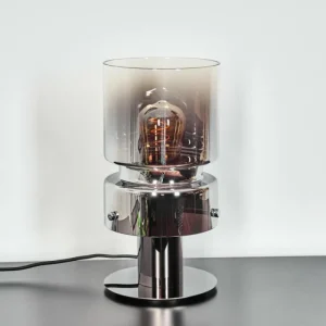 hofstein Hasvik Lampe de bureau, Lampe à poser, Liseuse Chrome, Noir, 1 lumière* Lampes Modernes